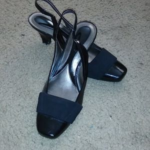 Black slingbacks